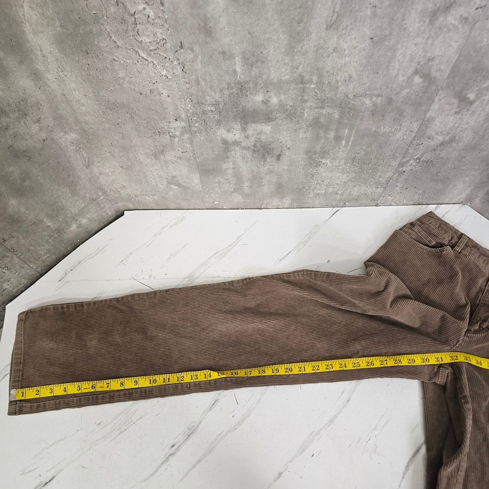 Vintage 90s Newport News Jeanology Brown Corduroy Pants Womens 8 Hong Kong - Picture 6 of 9